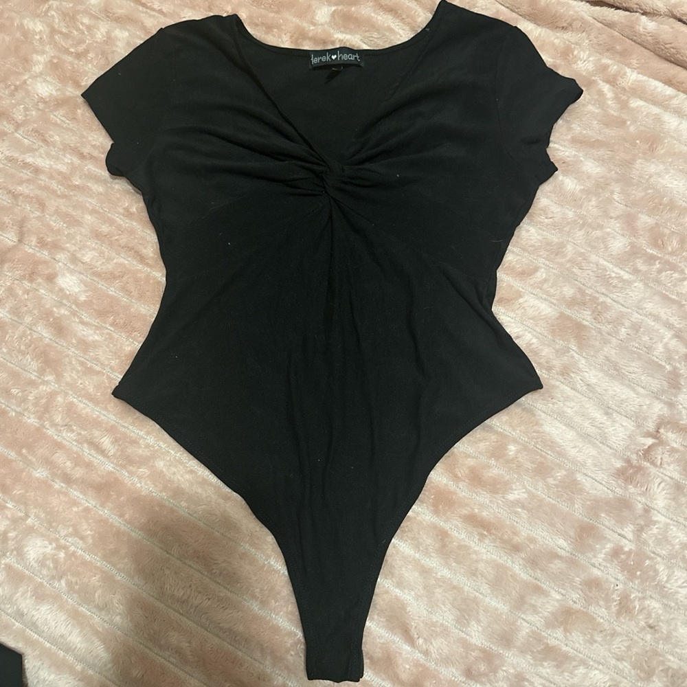 Derek Heart Black Bodysuit